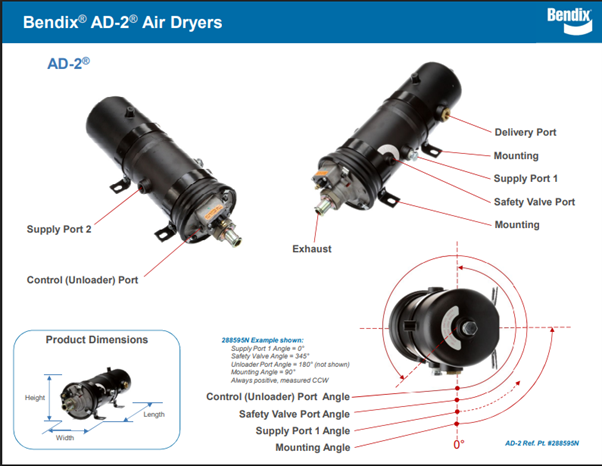 286934N AD-2 AIR DRYER BENDIX NEW