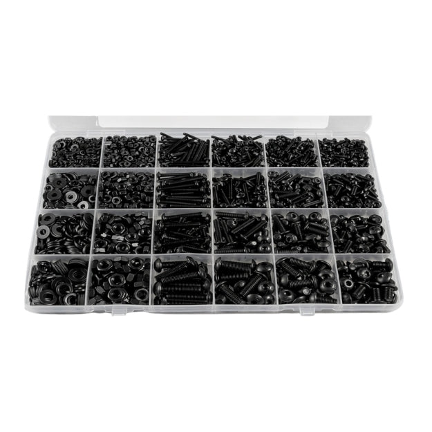 1705 Pcs M2 M3 M4 M5 Hex Socket Head Cap Screws, Nuts & Washers Kit