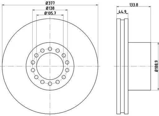 MERCEDES GENUINE BRAKE DISK A9754210112