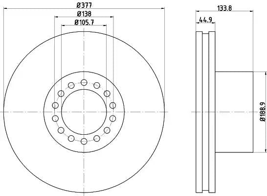 MERCEDES GENUINE BRAKE DISK A9754210112
