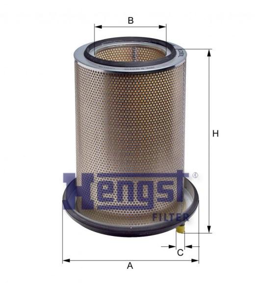 HENGST AIR FILTER ELMT-SCANIA(2S) E283L-SAJID Auto Online