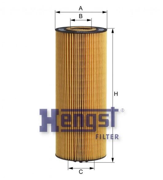 HENGST OIL FILTER ELMT-ACT(MP2/3) E500HD129-SAJID Auto Online