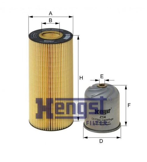 HENGST OIL FILTER ELMT SET-ACT(MP2/3) E502H02D121-SAJID Auto Online