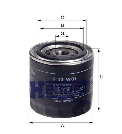HENGST OIL FILTER-SCANIA H10W01-SAJID Auto Online