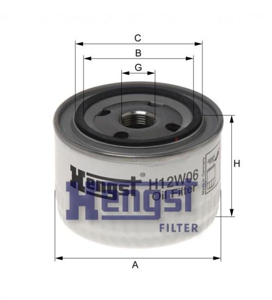 HENGST OIL FILTER-MAGNUM H12W06-SAJID Auto Online