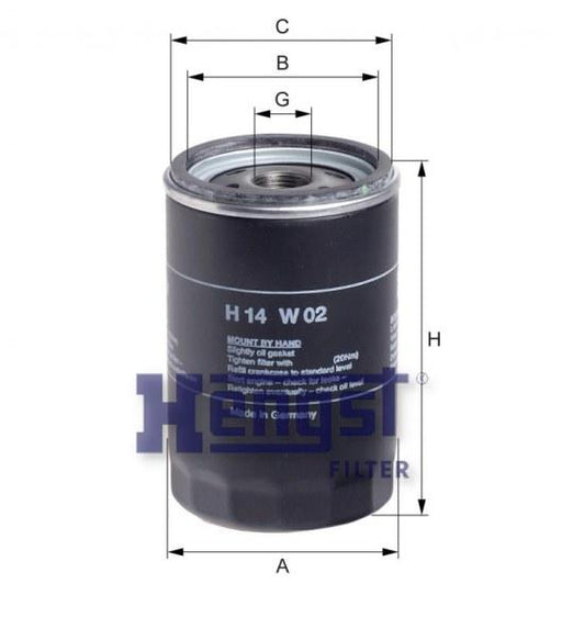 HENGST OIL FILTER-VOLVO (FH16) H14W02-SAJID Auto Online