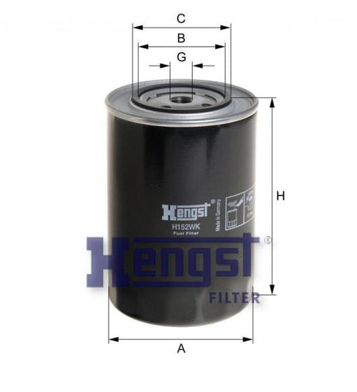 HENGST FUEL FILTER-STRALIS H152WK-SAJID Auto Online