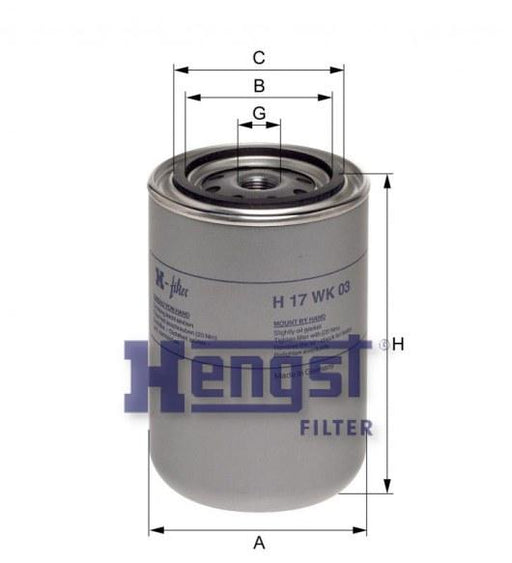 HENGST FUEL FILTER-DAF H17WK03-SAJID Auto Online