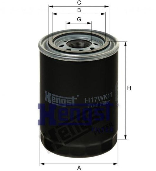 HENGST FUEL FILTER-SCANIA(4S) H17WK11-SAJID Auto Online