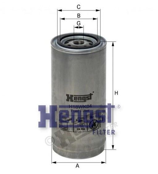 HENGST FUEL FILTER-DAF(F3200) H18WK04-SAJID Auto Online