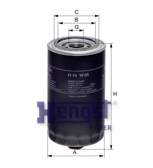 HENGST OIL FILTER-VOLVO(F12) H19W05-SAJID Auto Online