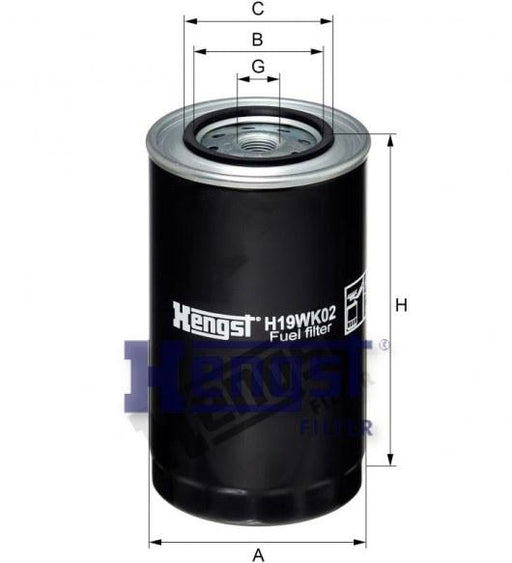 HENGST FUEL FILTER-IVECO(220) H19WK02-SAJID Auto Online