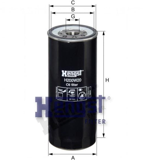 HENGST OIL FILTER-SCANIA(4S) H200W20-SAJID Auto Online
