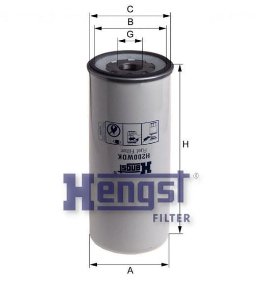 HENGST FUEL FILTER-FH16/FH12 H200WDK-SAJID Auto Online