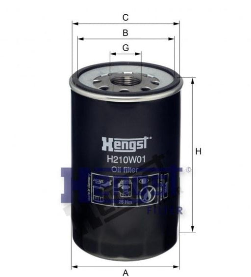 HENGST OIL FILTER-MAN(M2000) H210W01-SAJID Auto Online
