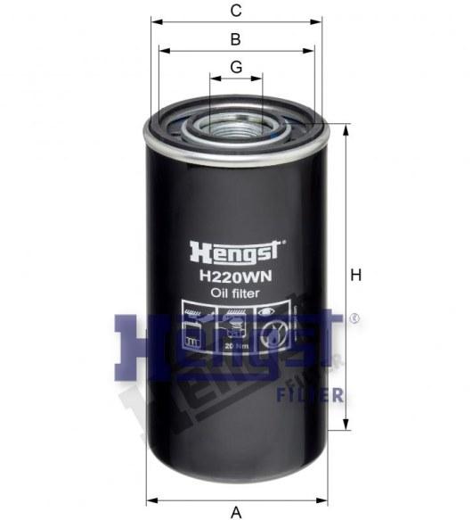 HENGST OIL FILTER-EUROSTAR H220WN-SAJID Auto Online