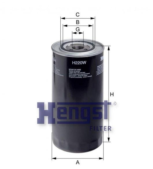 HENGST OIL FILTER-IVECO H220W-SAJID Auto Online