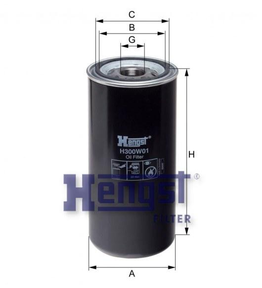 HENGST OIL FILTER-DAF(95/85) H300W01-SAJID Auto Online