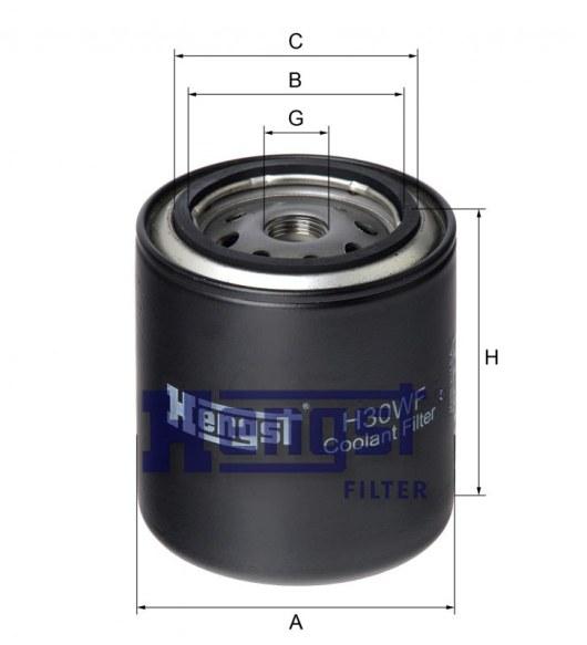 HENGST COOLANT FILTER-EUROSTAR H30WF-SAJID Auto Online