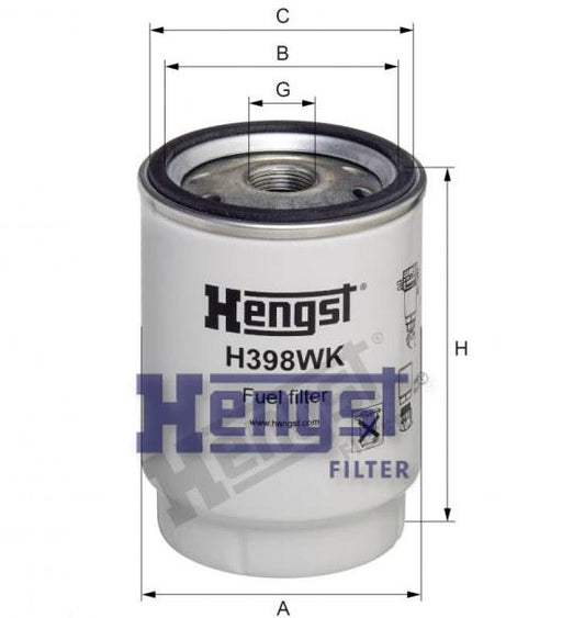 HENGST FUEL FILTER-MAN(TGS) H398WK-SAJID Auto Online