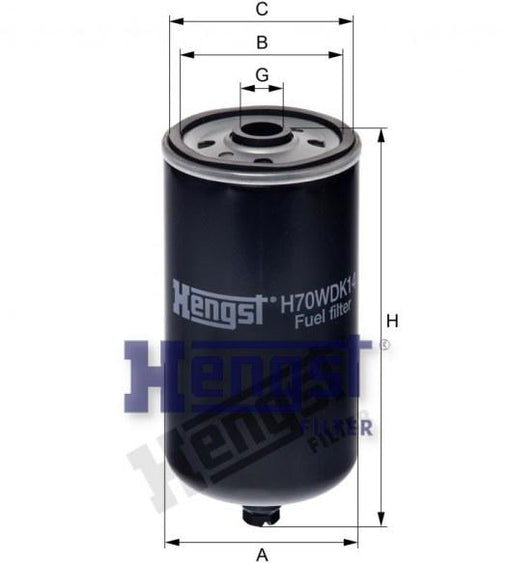 HENGST FUEL FILTER-MAN(F2000) H70WDK14-SAJID Auto Online