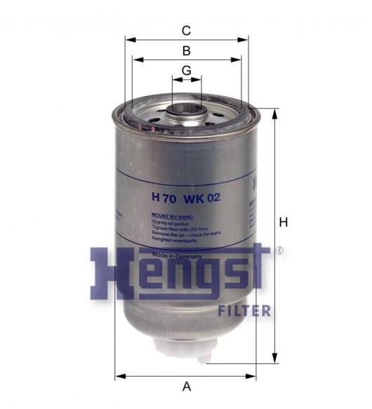 HENGST FUEL FILTER-EUROCARGO H70WK02-SAJID Auto Online