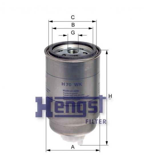 HENGST FUEL FILTER- EUROCARGO H70WK-SAJID Auto Online
