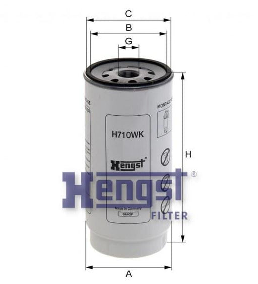 HENGST FUEL FILTER-DAF(XF95) H710WK-SAJID Auto Online