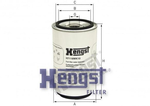 HENGST FUEL FILTER-ATEGO II H7118WK10-SAJID Auto Online