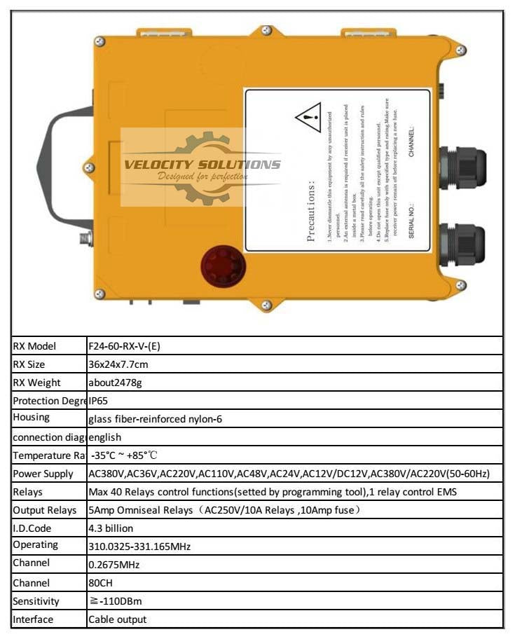 VAS REMOTE CONTROL SYSTEM FOR CONCRETE PUMP UNIVERSAL RADIOTYPE G97-51