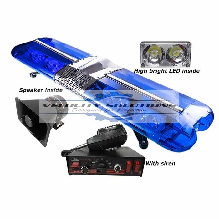 Police emergency signal lights ambulance blue led flashing bar light with Horn siren VAS