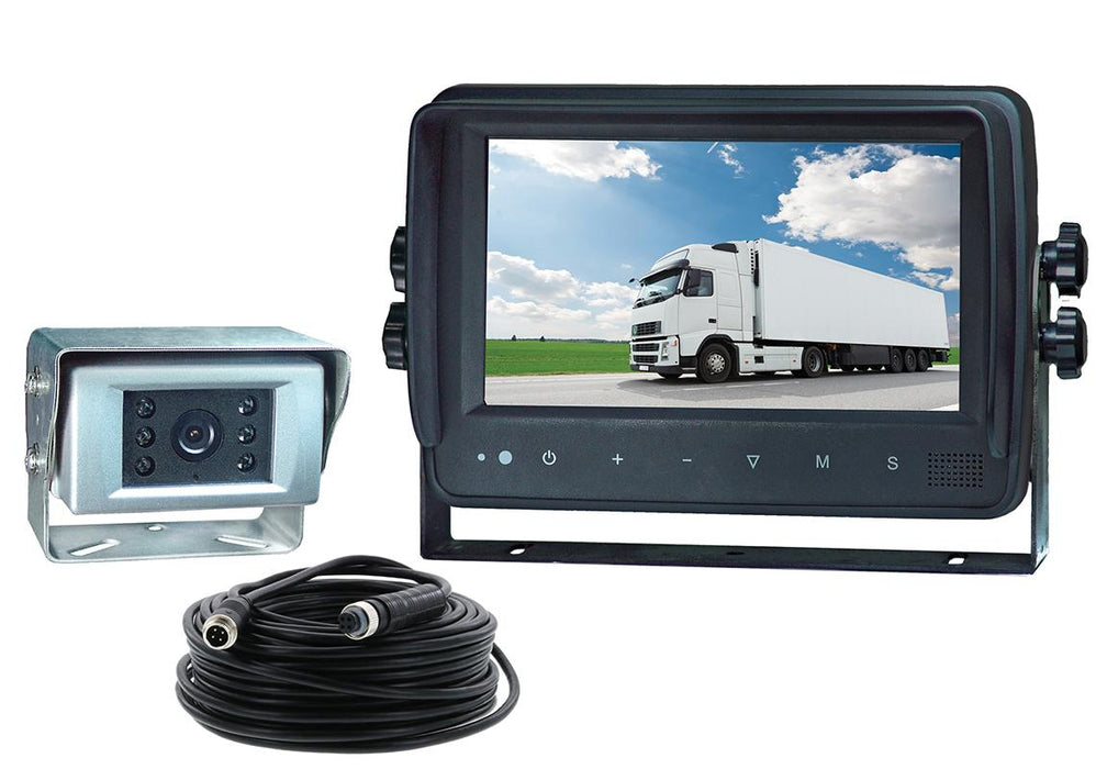 D14091 WIRED CAMERA SYSTEMS - COMPLETE WIRED SYSTEM WITH 7" SCREEN AND CAMERA ALU/INOX CMOS