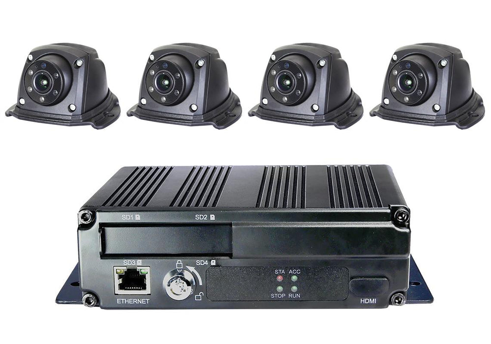 D14859 WIRED CAMERA SYSTEMS - HD SYSTEM 360° VIEW WITH 4 CAMERAS 190°
